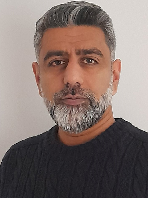 Portrait photograph of academic visitor to the School of Architecture, Building and Civil Engineering at Loughborough University, Shamir Ghumra